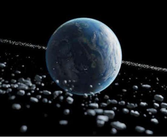 Artist’s impression of a ring around the Earth.