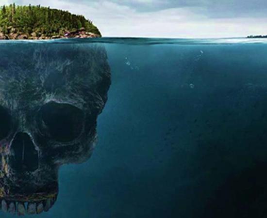 A photo that has been associated with the mysterious Oak Island.