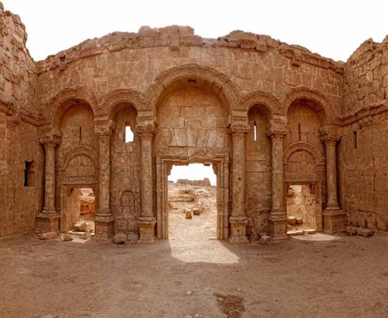 North gate of the city of Resafa, site of Hisham's palace and court. Source: Dario Bajurin / Adobe Stock