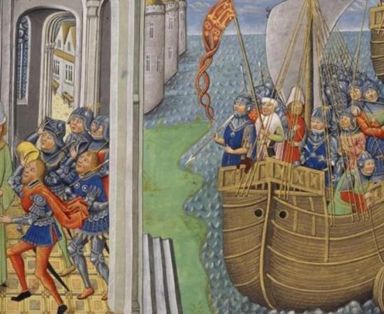 A painting showing what the Holy Ghost ship would have looked like.