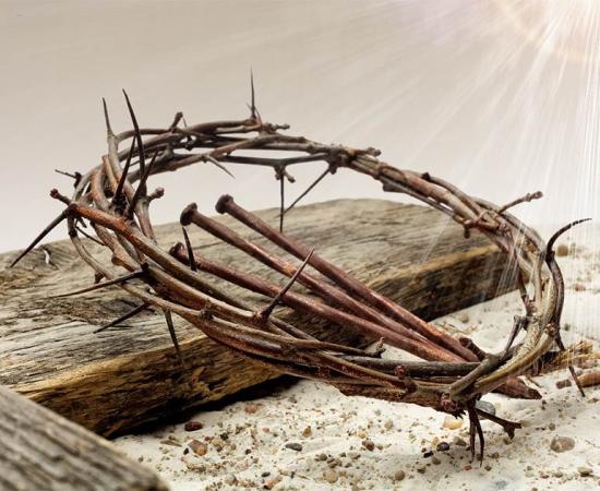 Representation of holy nails of the Crucifixion and crown of thorns.	Source: vetre / Adobe Stock