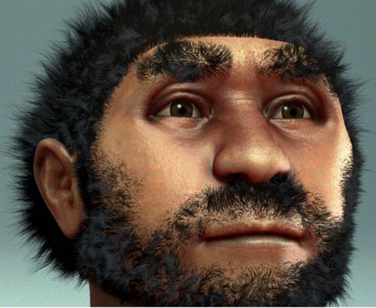 Forensic facial reconstruction of Homo erectus pekinensis, commonly known at Peking Man.