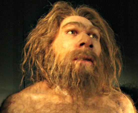 Reproduction of Homo neanderthalensis. Museum of Human Evolution (MEH), Burgos, Spain.