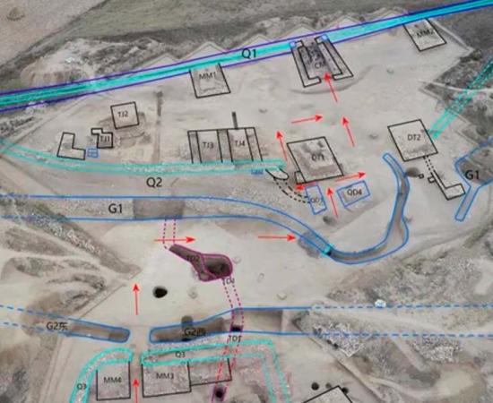 A network of ancient tunnels was unearthed at Houchengzui Stone City gate, China.	 Source: Chinese Academy of Social Sciences / China Archaeology Network