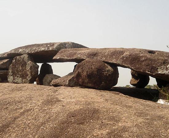 Indian archaeologists are excavating several Iron Age sites of ancient burial grounds in the vicinity of Hyderabad. This is one of the world's largest dolmens, in Andhra Pradesh 