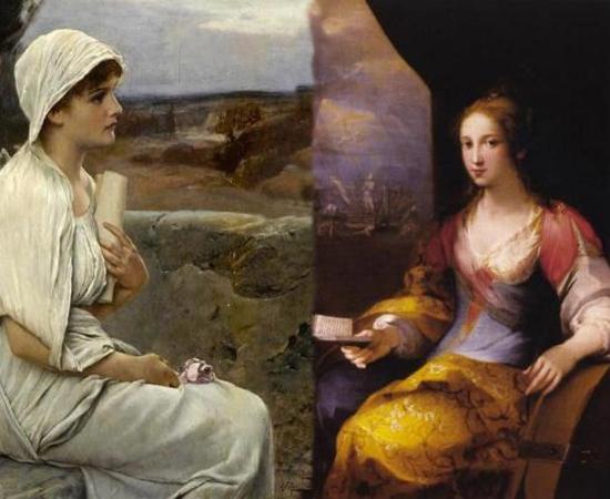 Hypatia. Signed A. Seifert. Oil on panel, St Catherine of Alexandria