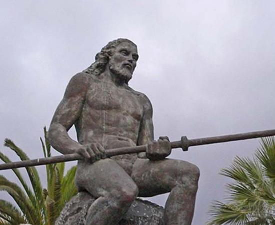 Statue of "El Gran Tinerfe" in Adeje, Tenerife. 