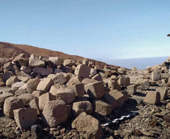 Stone blocks discovered at the Inca quarry at Cañete, Peru.    Source: PQN/ Peru Ministry of Culture