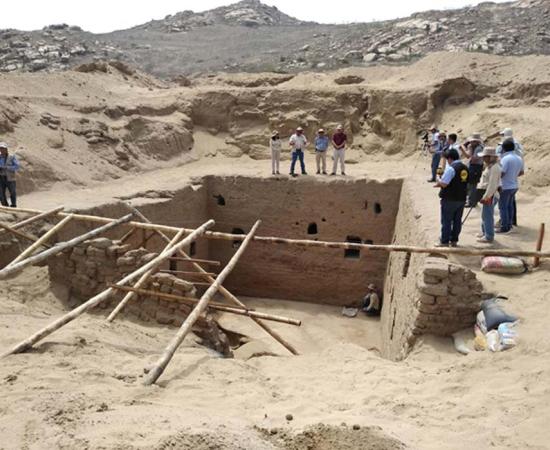The Inca tomb found at Mata Indio archaeological site.