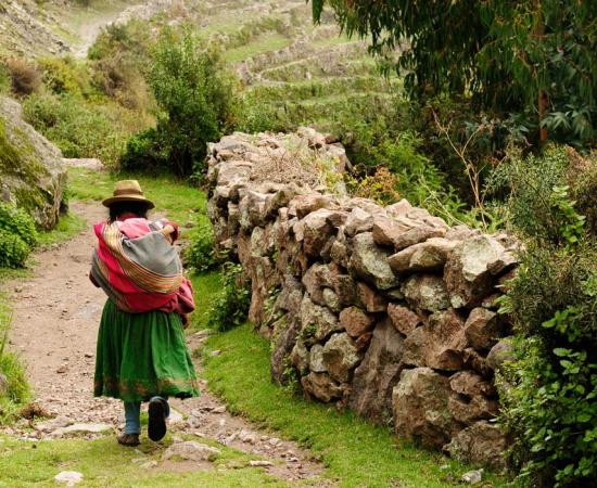Peru, old Incan road in the canyon Cotahuasi.