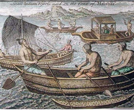 Indian sailing vessels from a 1745 AD. 