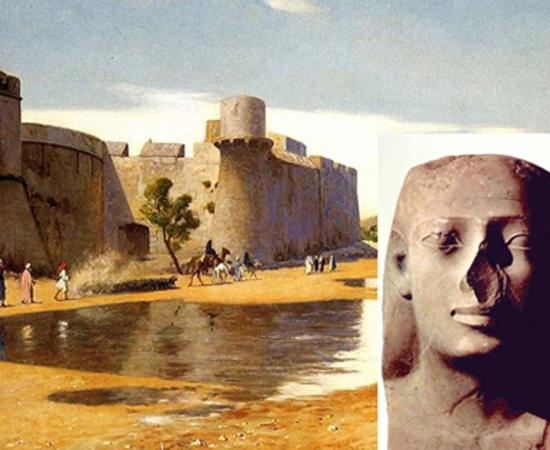  ‘An Arab Caravan outside a Fortified Town, Egypt.