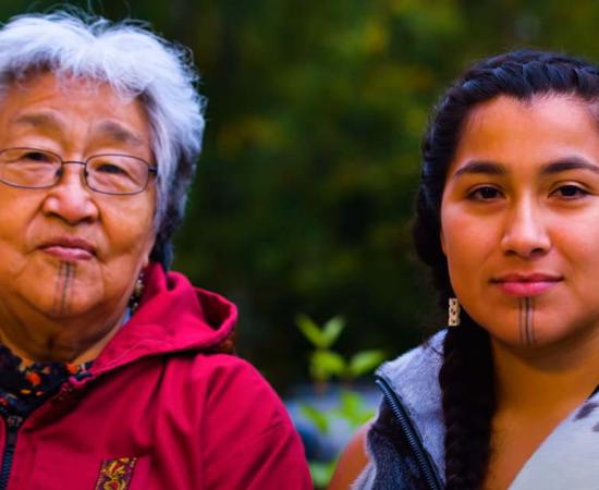 Inuit women with tattoos. Source: YouTube Screenshot / Great Big Story.