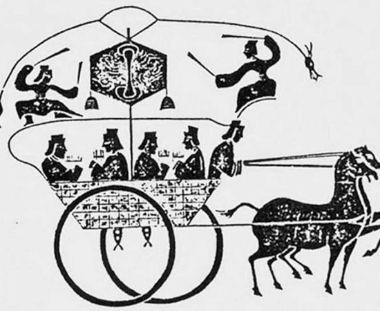 Zhang Heng's odometer, a mechanical carriage.
