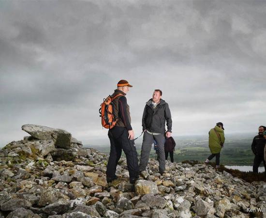Michael McDonagh, Head of National Monuments, inspecting the damage at Ballygawley, a famous Irish Neolithic site.          Source: Sligo Neolithic Landscapes
