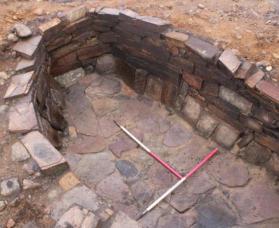 The remarkably well-built stone structure uncovered at Evelix Quarry near Dornoch in the Scottish Highlands.