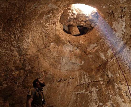 The luxurious Islamic mansion found in the Negev desert also had a substantial subterranean portion, as this image reveals. Source: IAA