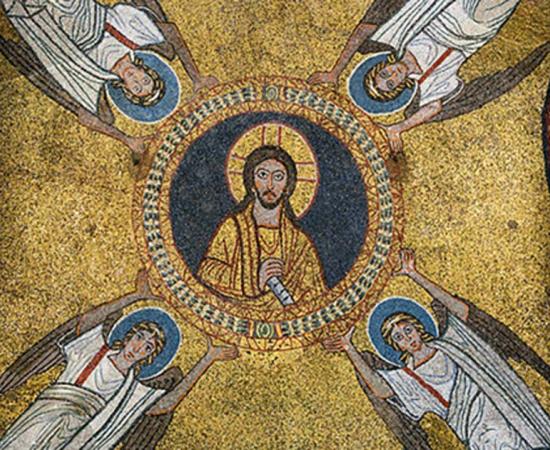 Mosaic of the vault of the chapel of San Zeno (IX century).