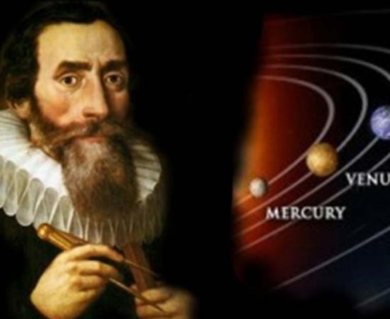 Kepler and part of his heliocentric Solar System,