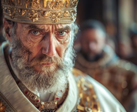 Image of an ancient pope.