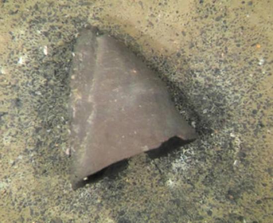 Almost intact pot found in Lake Biwa, Japan.