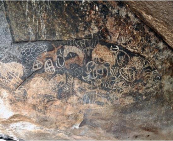 Kakapel rock art panel.