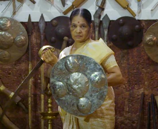 Meena Raghavan, oldest practitioner of Kalaripayattu martial art. Source: YouTube Screenshot / Great Big Story.