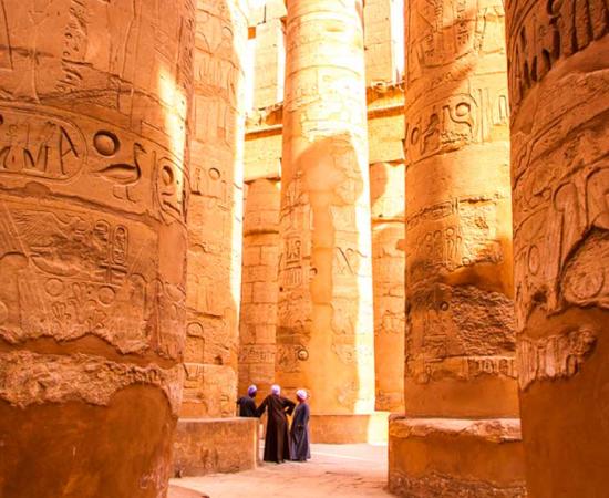 The columns of the Hypostyle Hall at the Karnak temple complex in Egypt. Source: whatafoto / Adobe Stock 