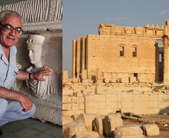 Syrian archaeologist Khaled al-Asaad. (Fair Use) Palmyra, Temple of Bel. (Arian Zwegers/CC BY 2.0)