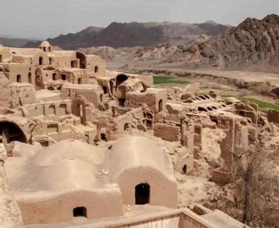 A view over Kharanaq, Iran. 