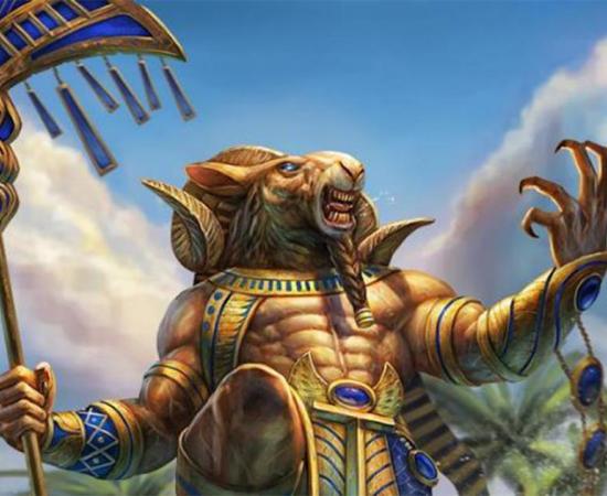 Detail of Khnum, the ram-headed ancient Egyptian god. Source: PTimm/Deviantart