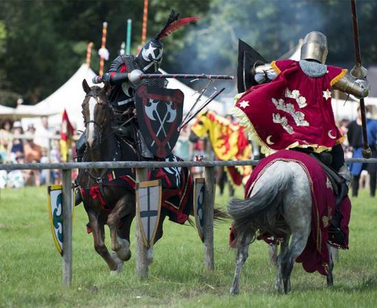 A jousting match like the one that resulted in the last fall of King Henry VIII and his subsequent deteriorating health and eventual death.                     Source: Anthony / Adobe Stock