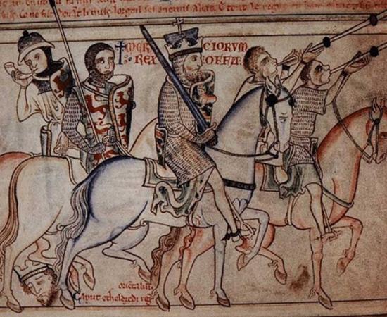 King Offa of Mercia in procession.