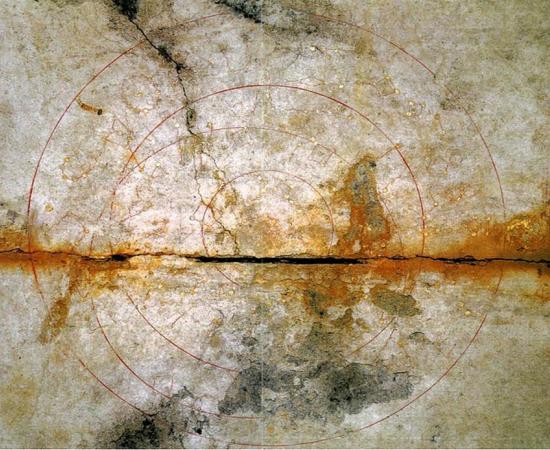 The star chart painting on the ceiling of the Kitora Tomb, Asuka, Japan 