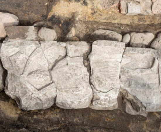The five-foot-long medieval knight tombstone in Gdansk, Poland