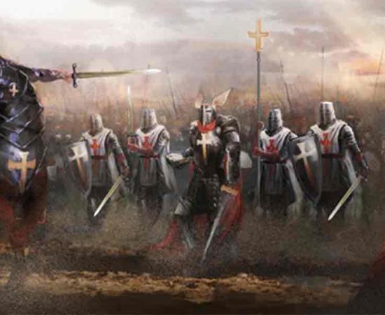 AI image of Knights Templar marching to concord enemy. Source: vukkostic/Adobe Stock
