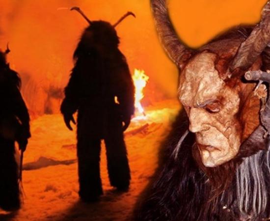 Deriv; Revelers dressed as Krampusin Austria 
