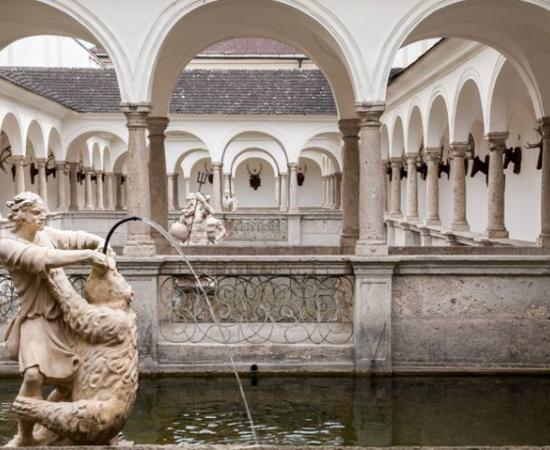 Kremsmunster Abbey, Upper Austria, was founded in 777 AD by Tassilo III, Duke of Bavaria, the last of the House of Agilolfings. According to the legend of its foundation, Tassilo established the monastery on the site where his son, Gunther, had been attacked and killed by a wild boar during a hunt. Source: Simone/Adobe Stock