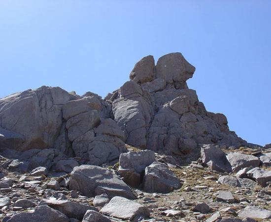 The summit of Kuh-e Alvand, northwestern Iran. 
