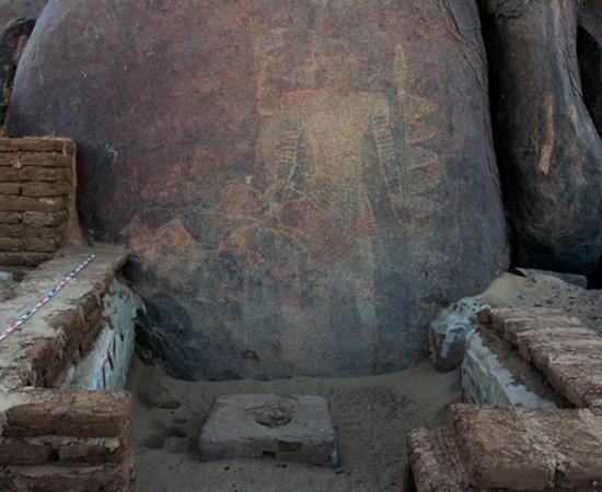 The petroglyph at Miseeda, Sudan, possibly depicting a Kushite ruler.