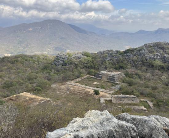 View of Guiengola’s North Plaza from above. It is the only area not covered by a canopy of trees.