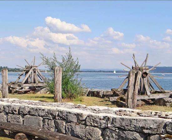 The La Tene culture Laténium landing stage in Hauterive on Lake Neuchâtel in Switzerland.		Source: Jean-Pierre Dalbéra / CC BY 2.0