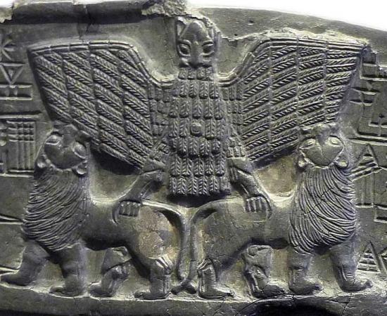 ‘Eagle of Lagash’ symbol found on votive bas relief of Dudu in the Louvre Museum. 	Source: Louvre Museum / CC BY-SA 2.0
