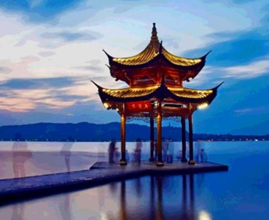 Chinese temple on a lake