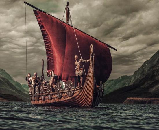 Image portraying North America discovered by a Viking ship. A 14th-century Latin text now proves the Vikings knew about North America.	Source: Nejron Photo / Adobe Stock