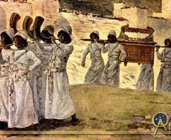 The seven trumpets of Jericho, by James Tissot.