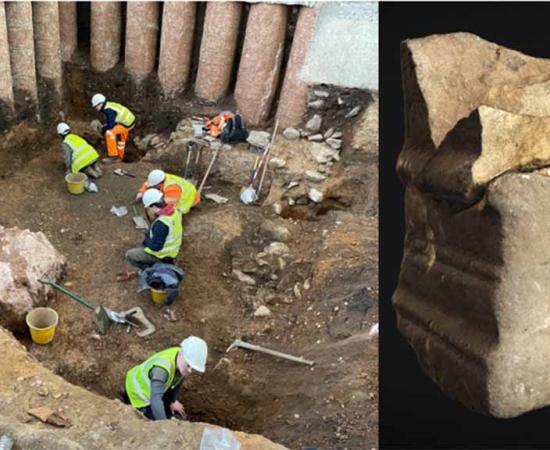 Archaeologists from the University of Leicester excavate a Roman cellar at Leicester Cathedral. Source: ULAS
