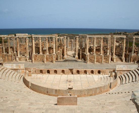 Leptis Magna to the east of Khoms 
