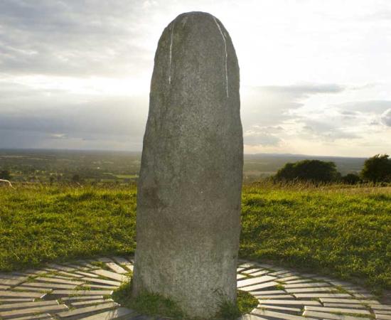 The Lia Fáil on the Hill of Tara. It is also known as the Coronation Stone for the ancient High Kings of Ireland. 