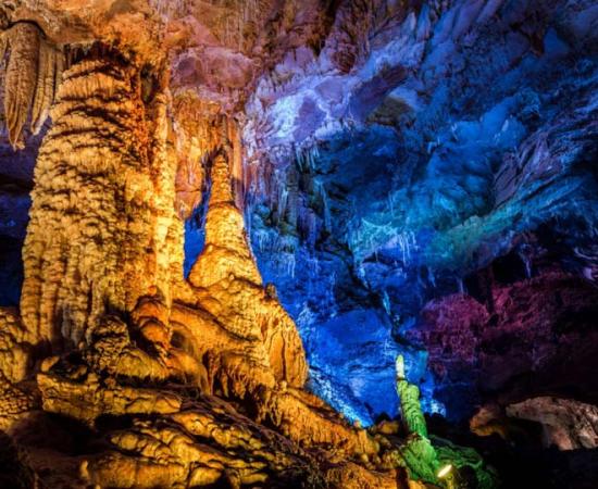 The analysis of dripstones within the Shennong Cave (main image) and Jiulong Cave provided scientists with evidence related to the collapse of the Liangzhu culture. Source: Haiwei Zhang / Xi'an Jiaotong University